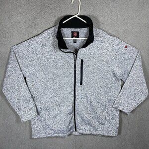 Swiss Tech Men’s 3XL Full Zip Gray Speckle Fleece Sweater Jacket